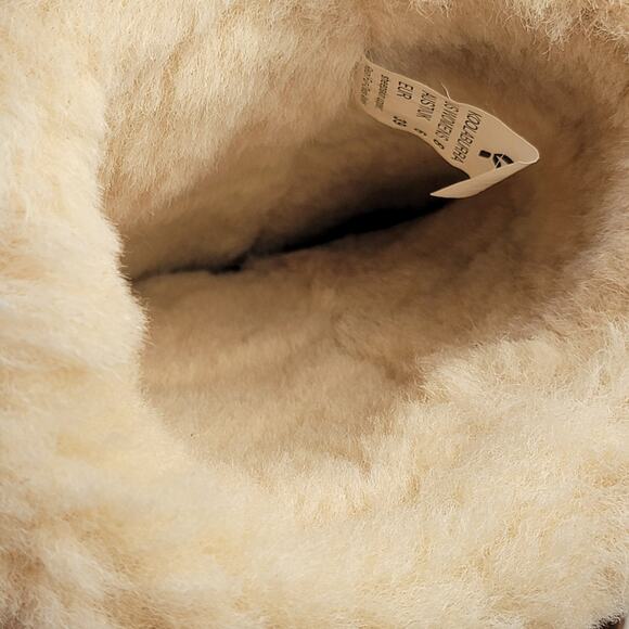 Koolaburra UGG 8M Haley Shearling Fringe Boots Tan Sheepskin Suede Winter Boho - Picture 9 of 11